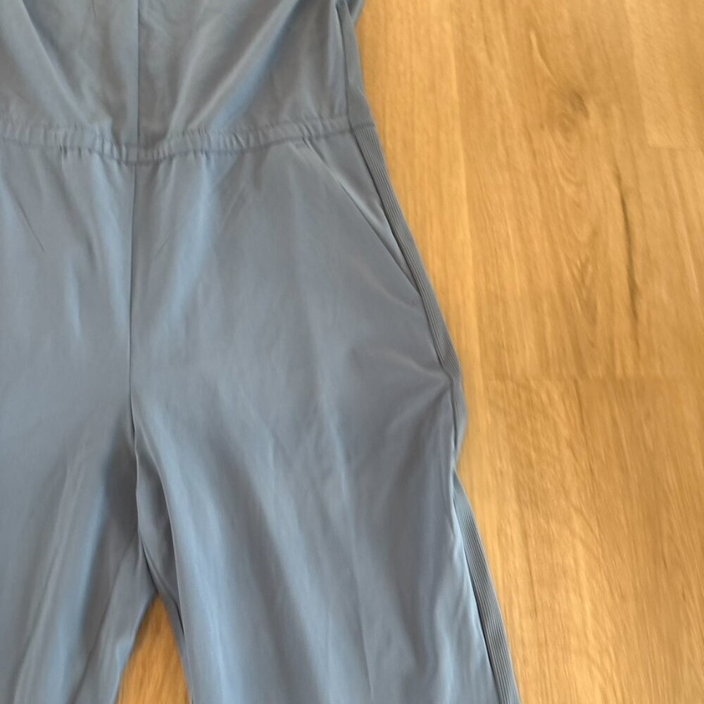 Athleta Brooklyn jumpsuit cottage blue NWT 10P Petite - Picture 4 of 11